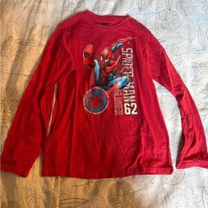 Marvel Red Spider-Man Kids Long Sleeve Tee